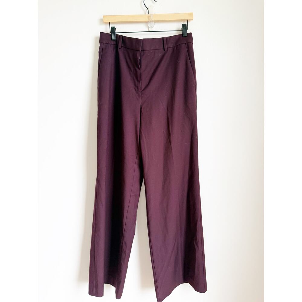 Ann Taylor Wide Leg Trouser Dress Pants Deep Purple Size 6 - Picture 2 of 3